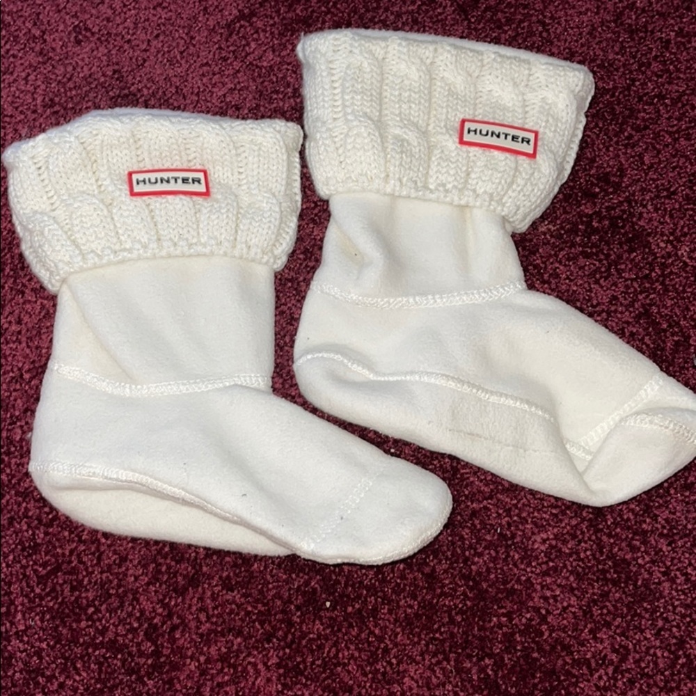 White, Hunter Boot Socks, Size M